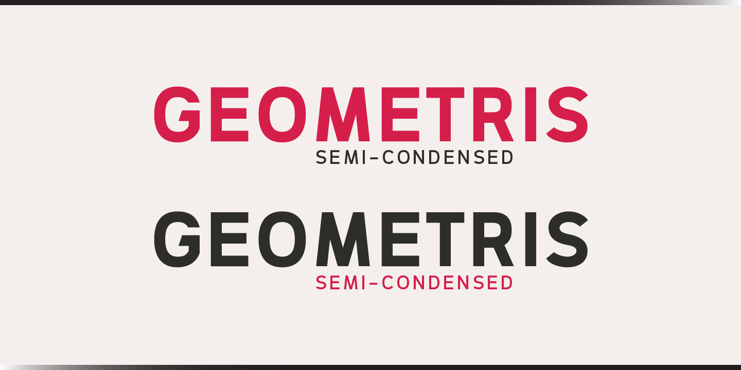 Geometris Semi-Condensed Semi-Condensed Medium Font preview